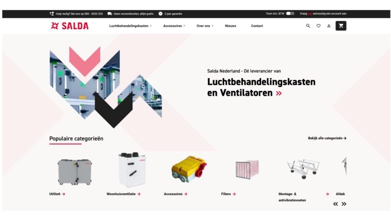 Nieuwe website voor Salda Nederland