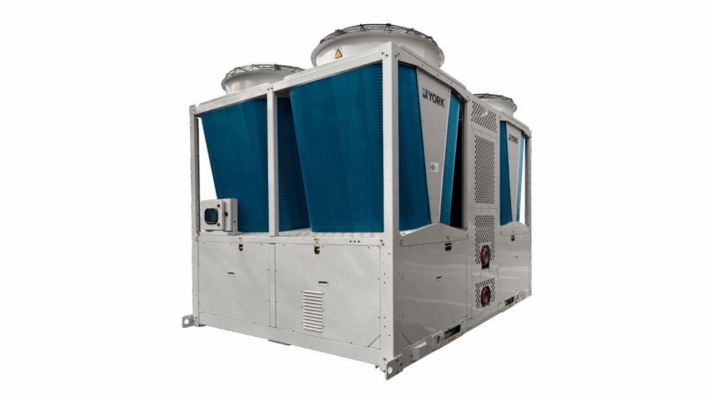 YMAE Inverter Scroll Modular Heat Pump Chiller 35-140 TR (123 – 492 kW)