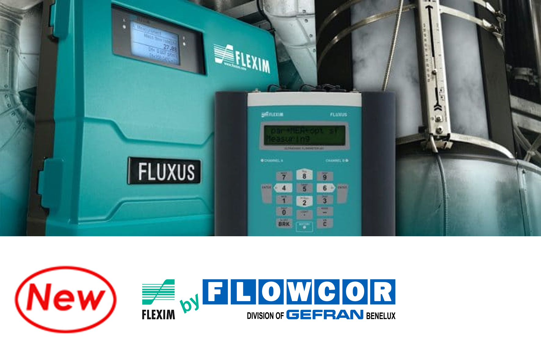 Nieuw & uniek : FLEXIM FLUXUS ST De enige Clamp-On stoom flowmeter ter wereld