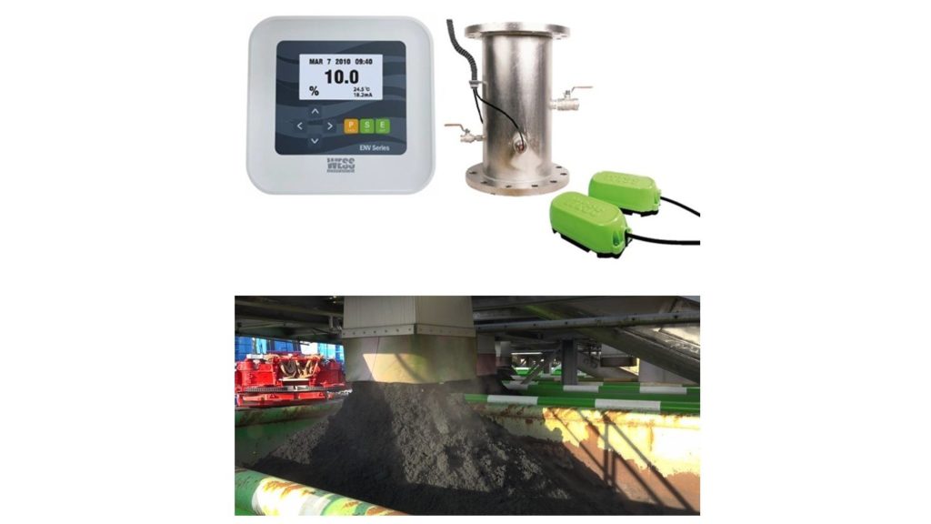 Slib meting droge stof gehalte in leiding