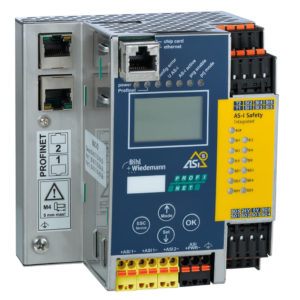 ASi-5/ASi-3 PROFIsafe via PROFINET Gateway with integrated Safety Monitor, 2 ASi-5/ASi-3 masters