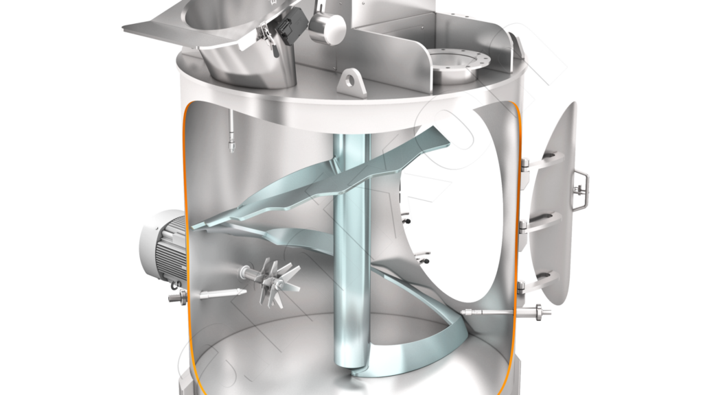 Vertical single-shaft mixer