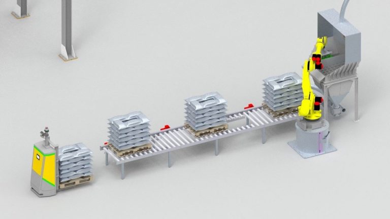 Fully automatic bag emptying system