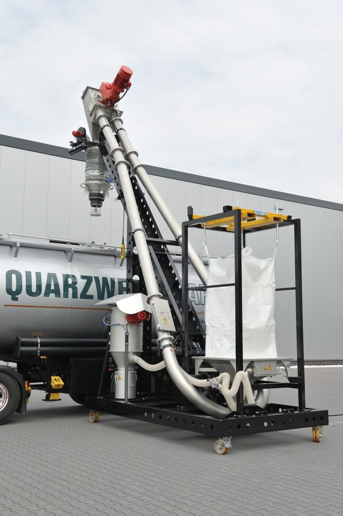 SCHRAGE, mobiel vrachtwagenbeladingsysteem.