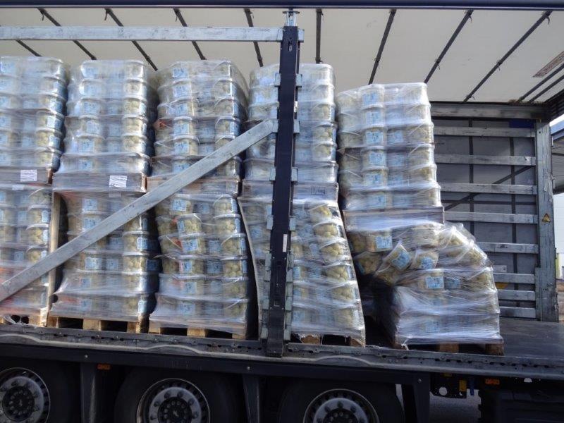 Higher load security for products on pallets