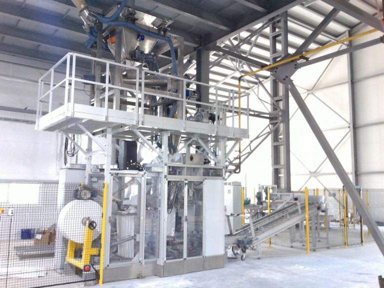 Tallpack line for cohesive mineral powder