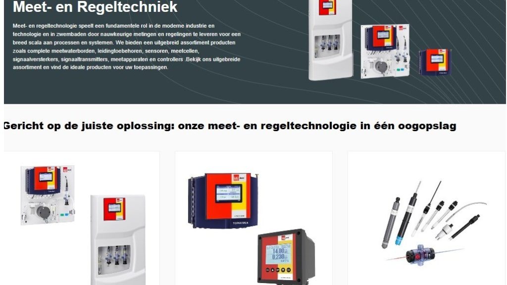 Meet- en regeltechnologie voor industrie, drink en zwemwater