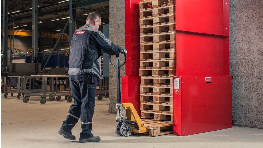 Pallet dispenser, efficiënt en veilig pallet stapelen