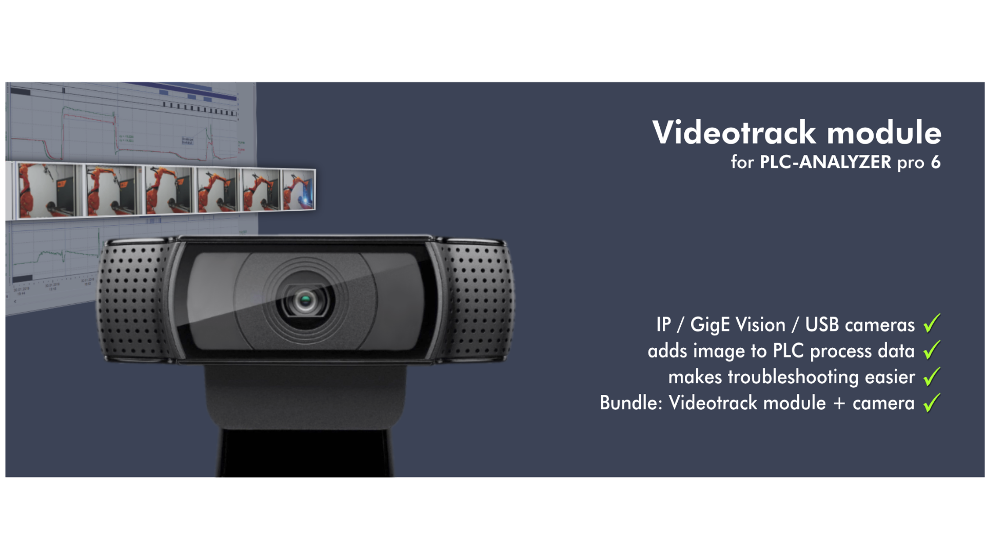 PLC Analyzer pro 6 with the videotrack module