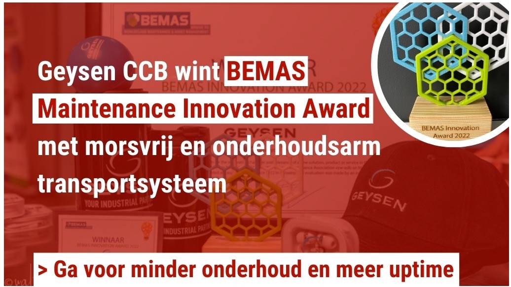Geysen wint de BEMAS Maintenance Innovatie Award