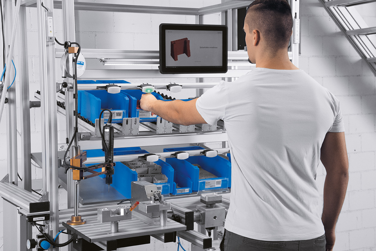 SETAGO Pick2Light Montageleitsystem – Einfache Installation und Inbetriebnahme – Höhere Produktivität und Null Fehler