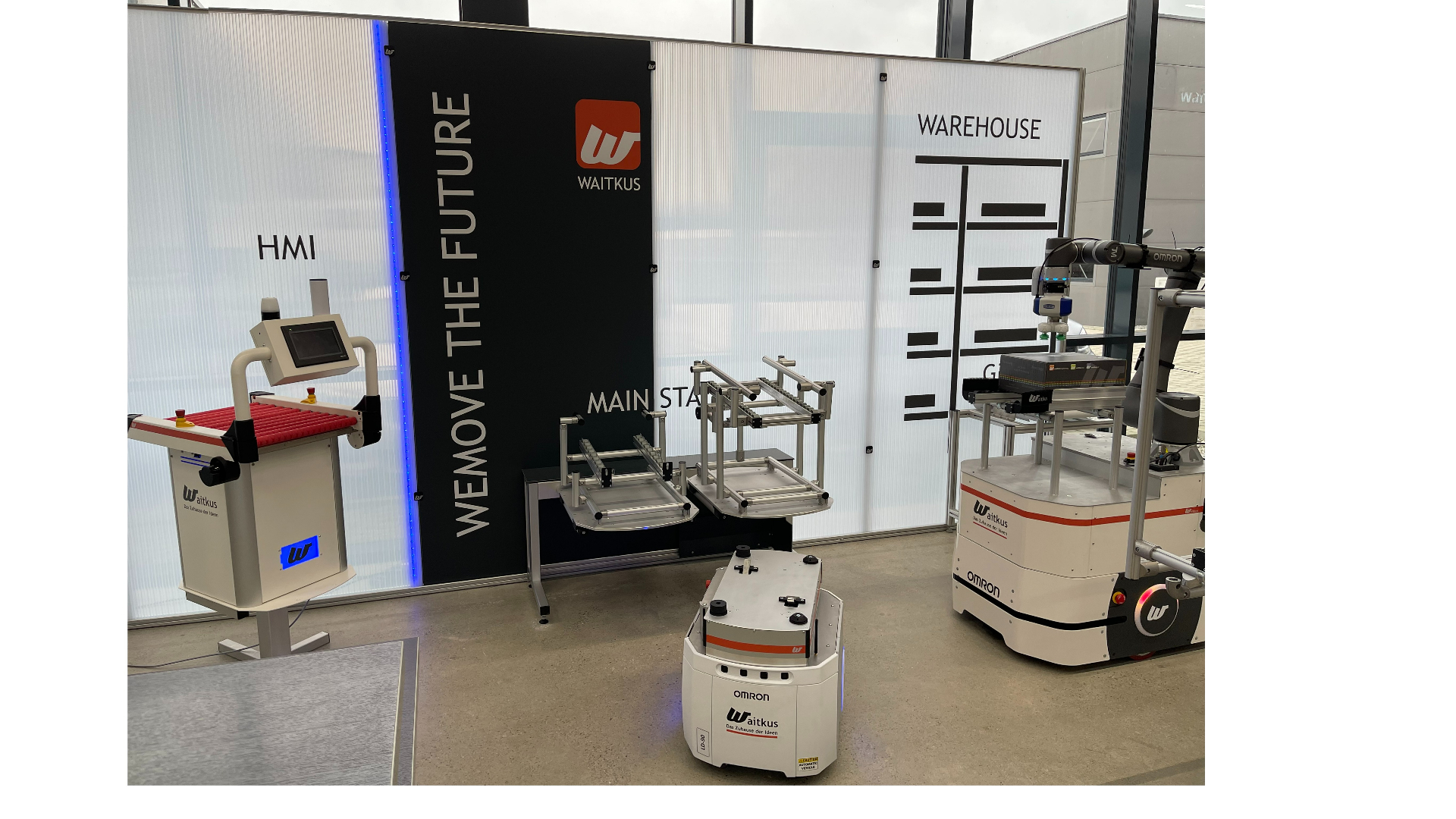 AMR Aufbauten-Bahnhof – Ein AMR mehrere Aufgaben mit jeweils dem Richtigen Aufbau