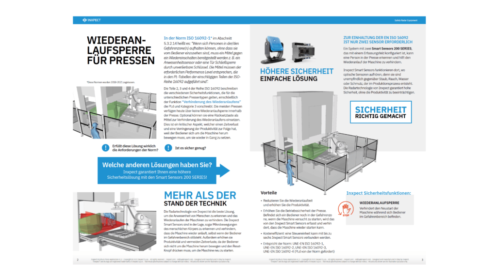 Wiederanlaufsperre für Pressen