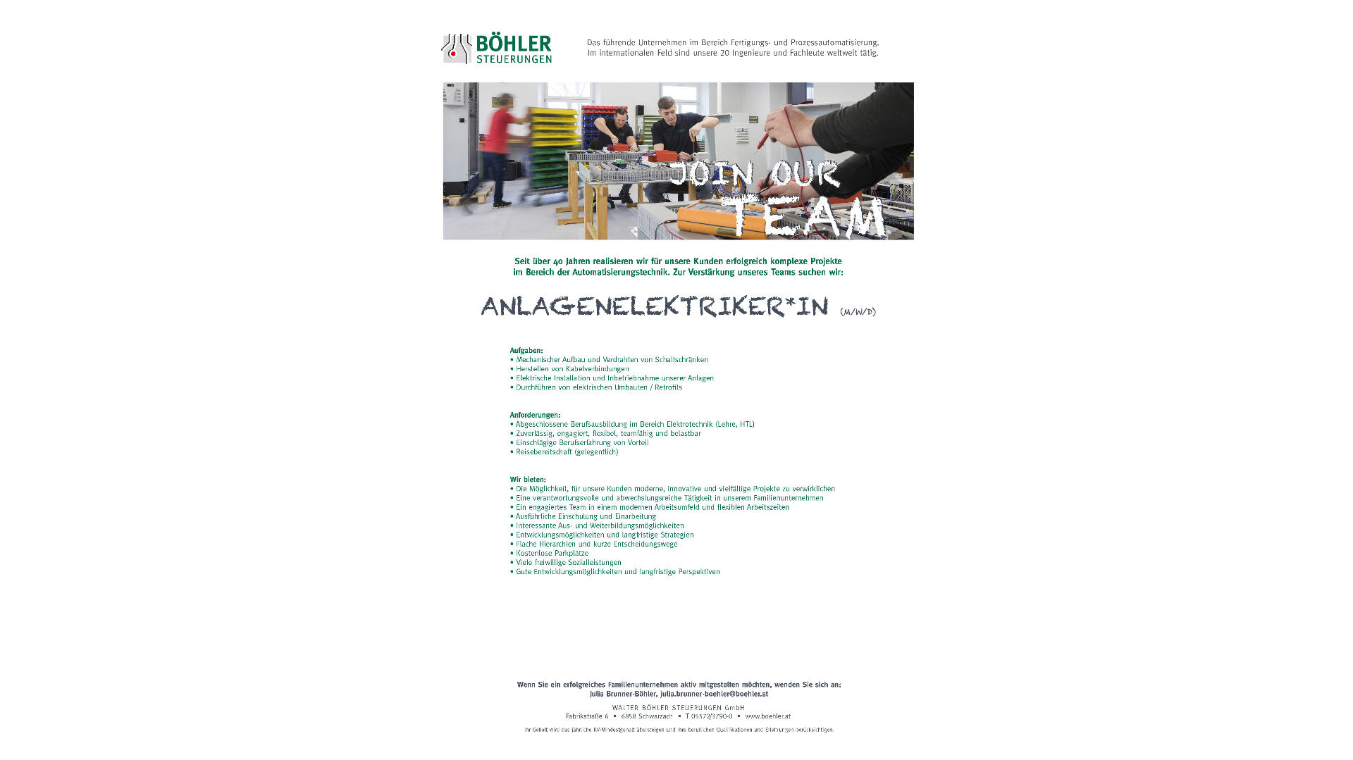 Anlagenelektriker*In (M/W/D)