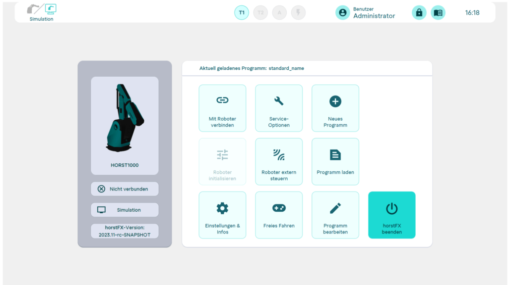 Programming software horstFX