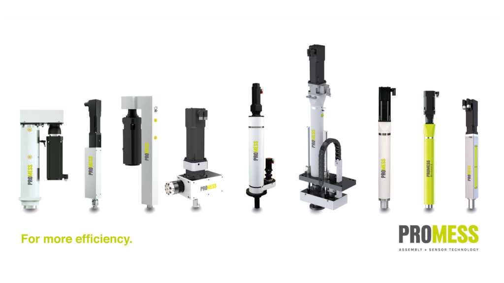 Wide range of assembly presses for force-distance-monitored assembly and testing tasks: four different series in the force range from 200 N to 1,000 kN with a large selection of strokes and speeds for a wide range of applications.