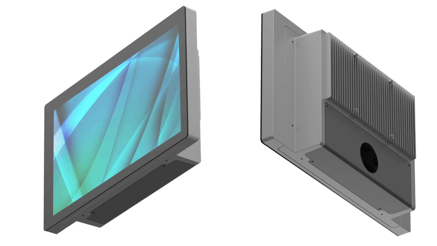 Industrie PCs oder Monitore für Frontrahmeneinbau oder mit VESA 100 Aufnahme
