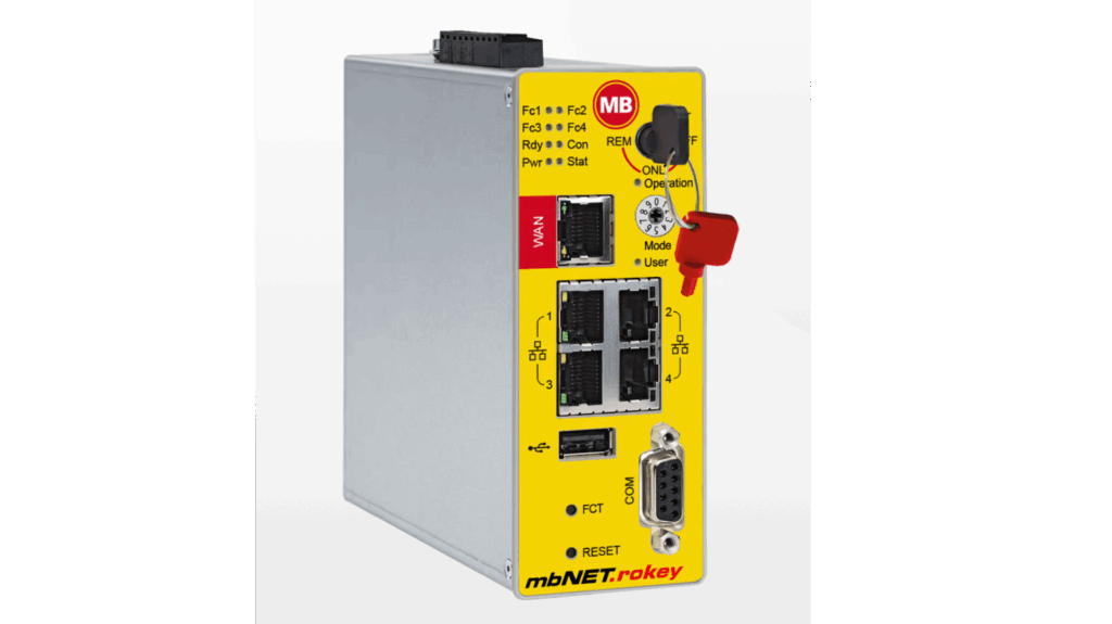 mbNET.rokey – Secure industrial router with keyswitch