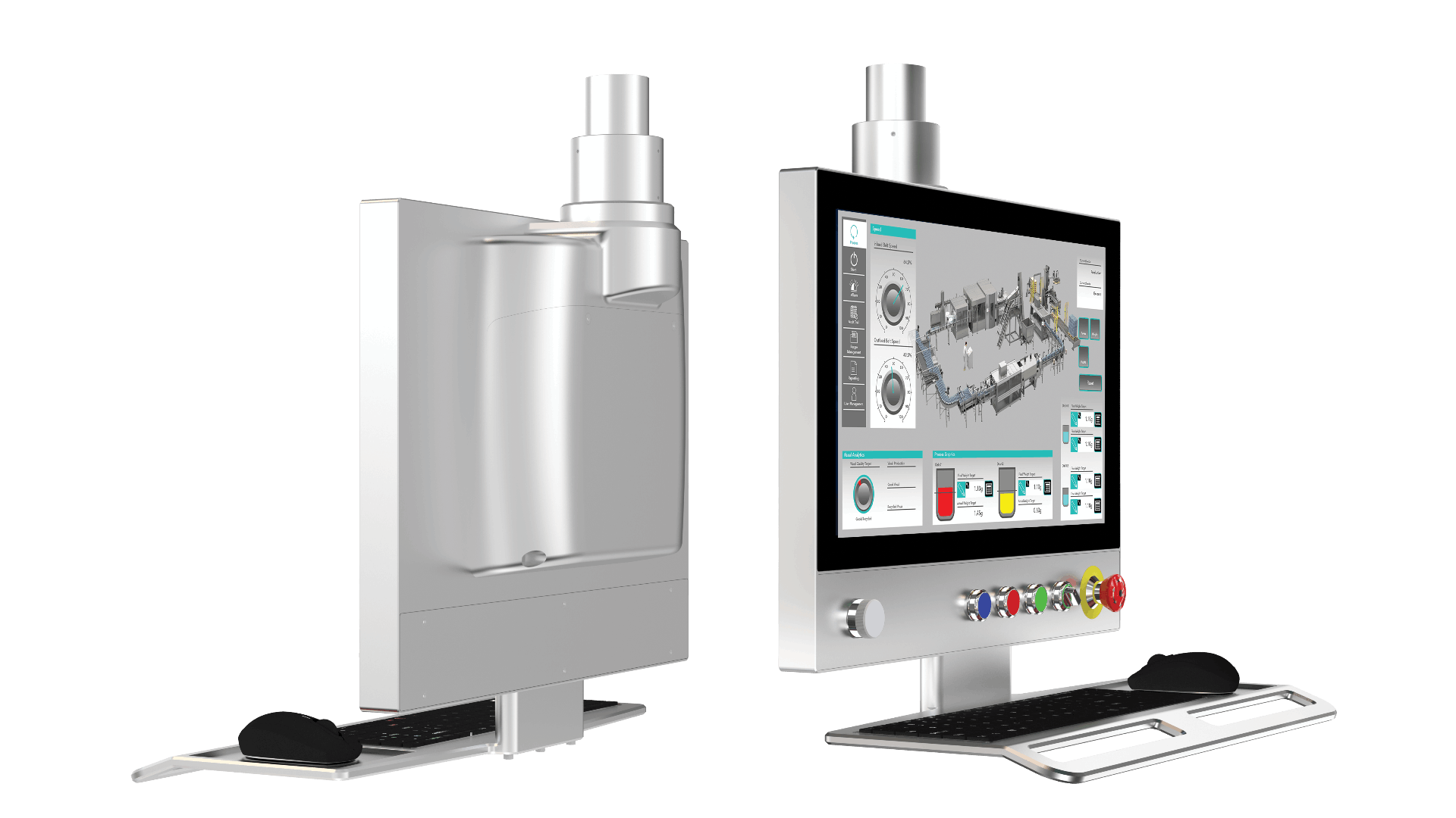 Industrie PCs und Monitore für Tragarmmontage