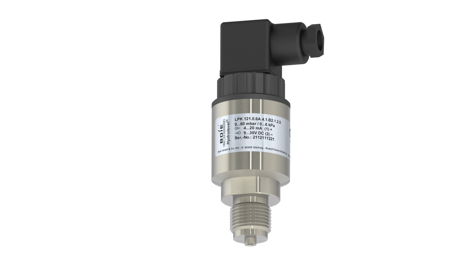 Hydrolevel® LPK 121 Druckaufnehmer für Flüssigkeiten und Gase zum Einschrauben