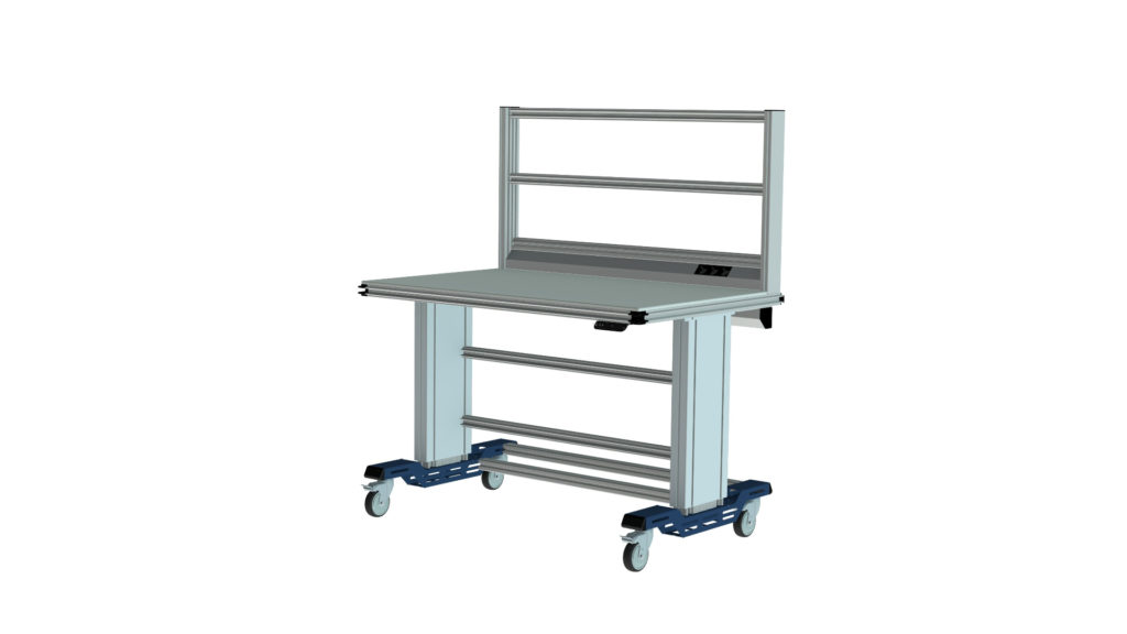 Programmierarbeitsplatz höhenverstellbar