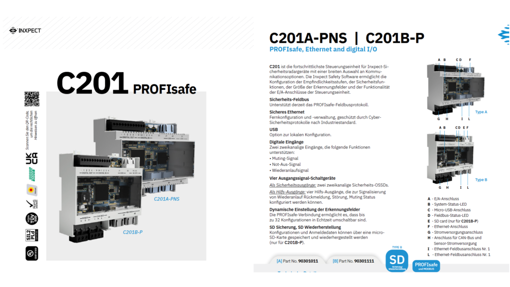 The new control unit C201A FSoE