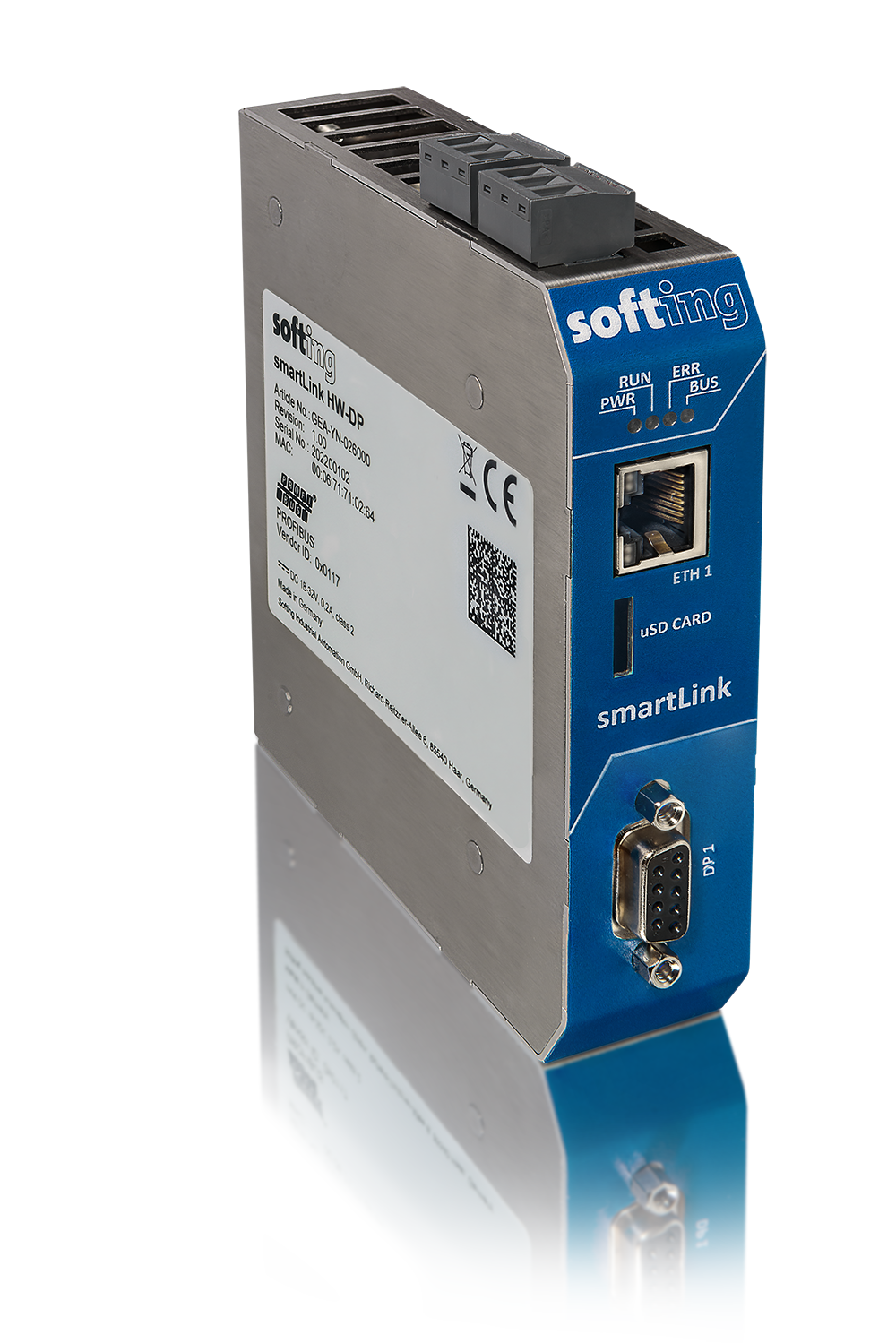 smartLink HW-DP-IIoT Gateway connecting to legacy networks, enabling Industry 4.0 connectivity