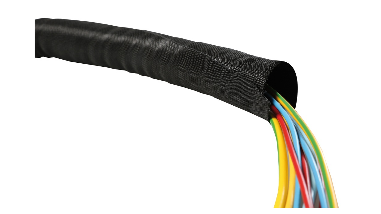 Self closing textile split braided sleeving PLIOSIL WS