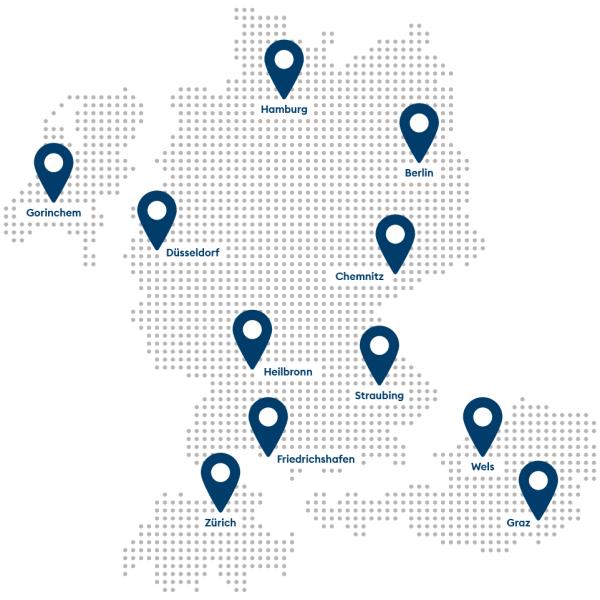 all about automation Standorte Karte