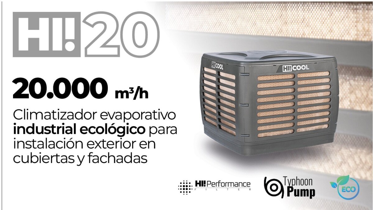 Climatizador Evaporativo industrial ecológico HI20
