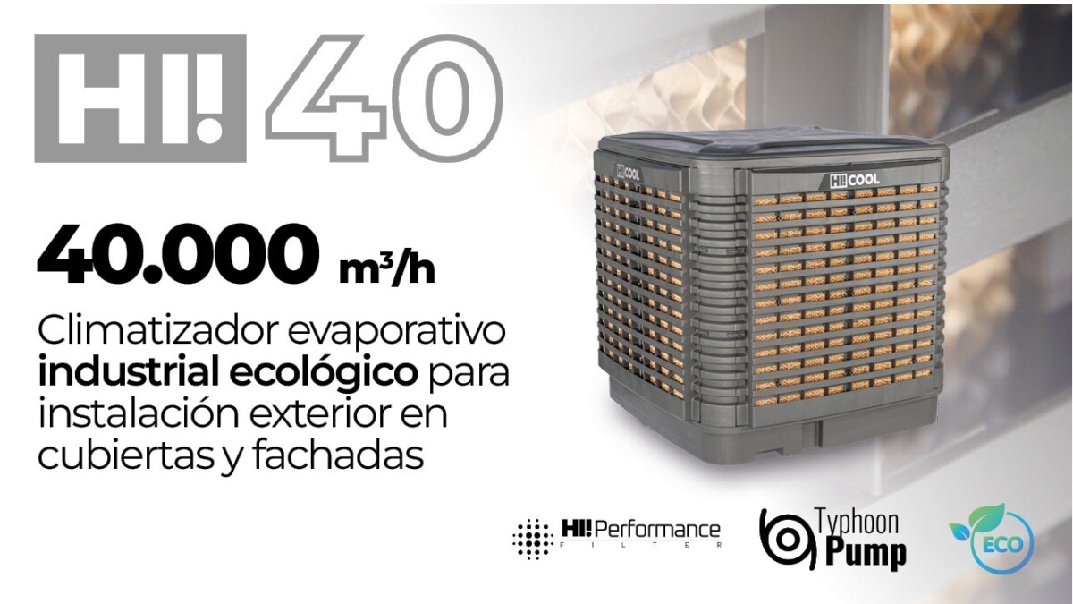 Climatizador Evaporativo industrial ecológico HI20