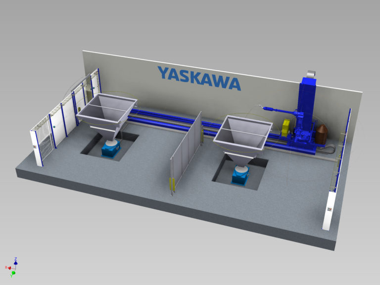 Robotic Arc Welding installation with seam tracking and tilted column
