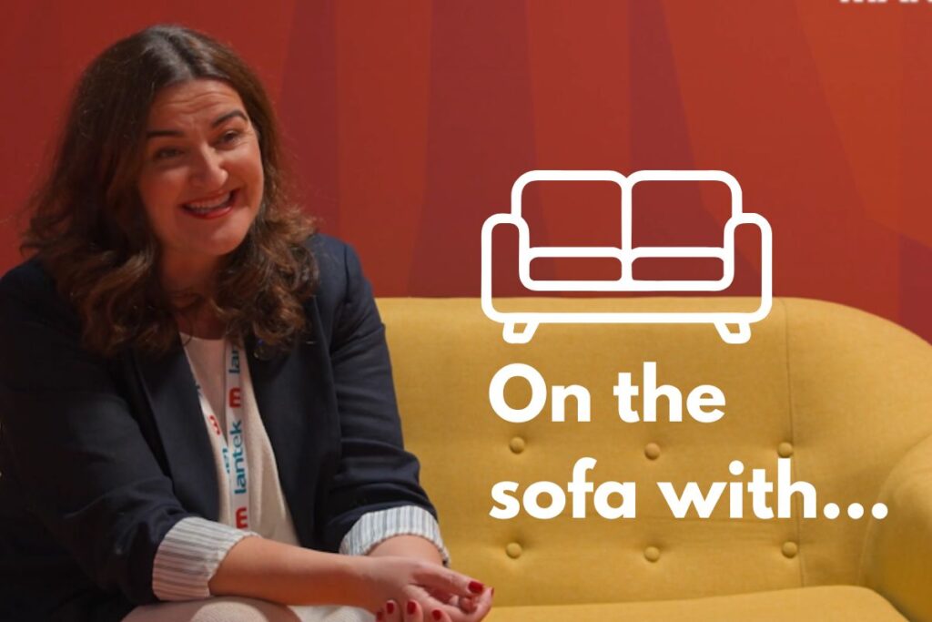 on the sofa