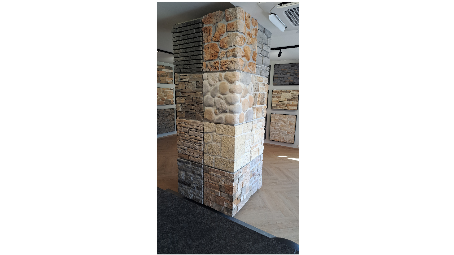 Natuursteenstrips showroom