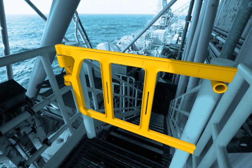 AXES GATE – Fall protection for ladderway openings and platforms.