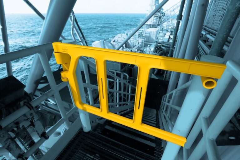 AXES GATE – Fall protection for ladderway openings and platforms.