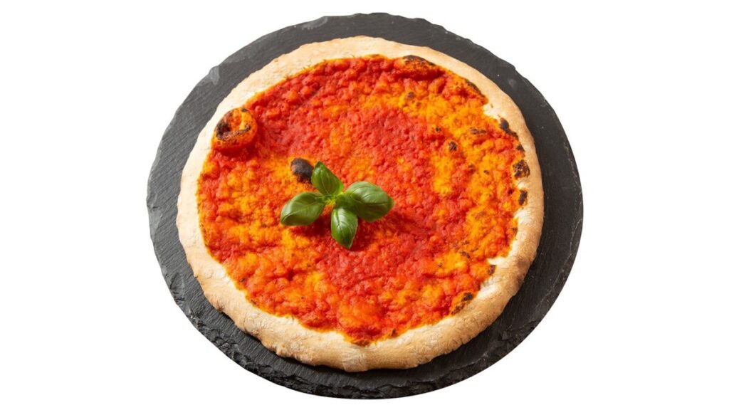 Pizzabodem zuurdesem met tomatensaus