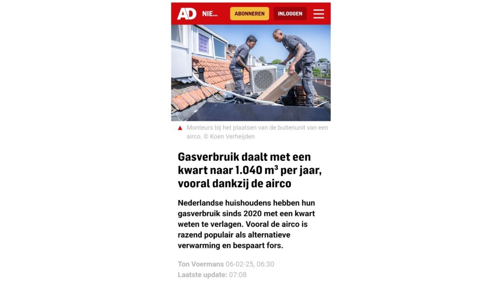 Kun je besparen op gas en verwarmen met een airco?