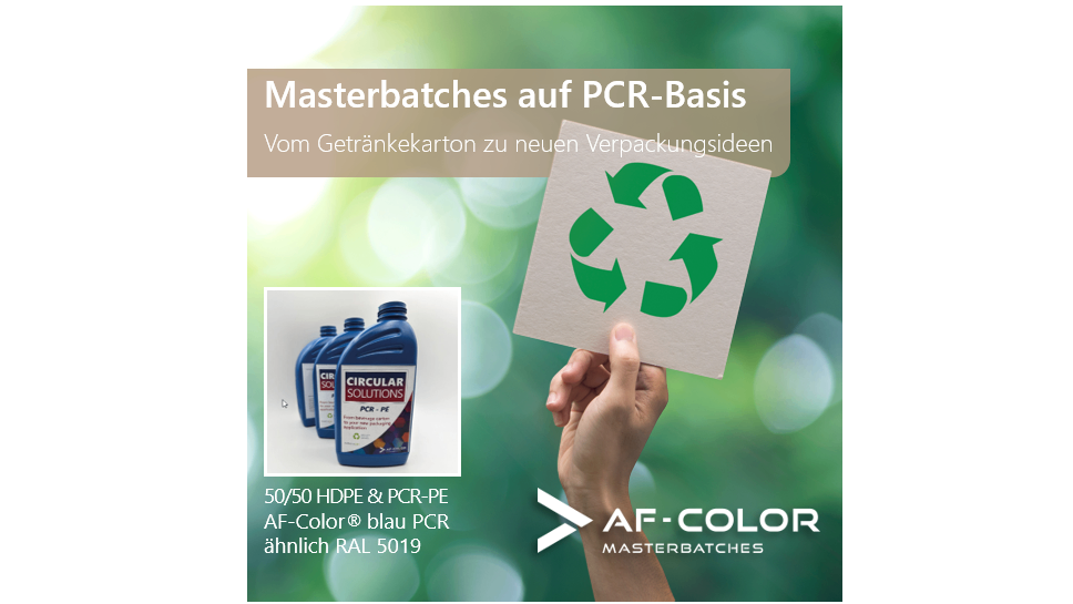 Masterbatches auf PCR-Trägerbasis