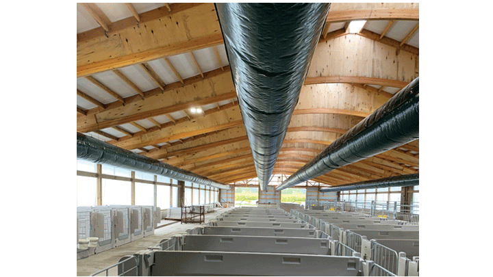 Optimale Stallbelüftung für Ihre Kälber mit dem Flap Duct® Sytem