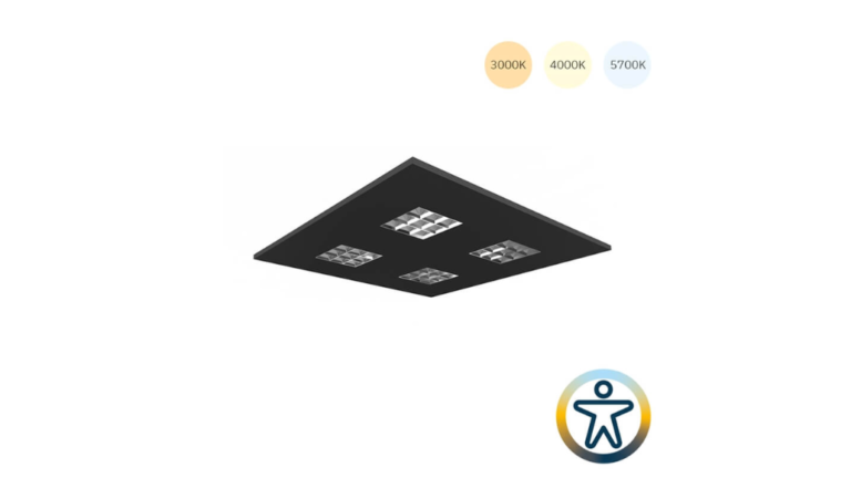 LED paneel | reflector | 60*60 | 3-CCT | black frame | UGR