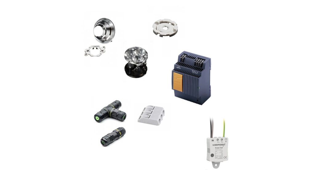 Lenzen, reflectoren, connectoren, accessoires