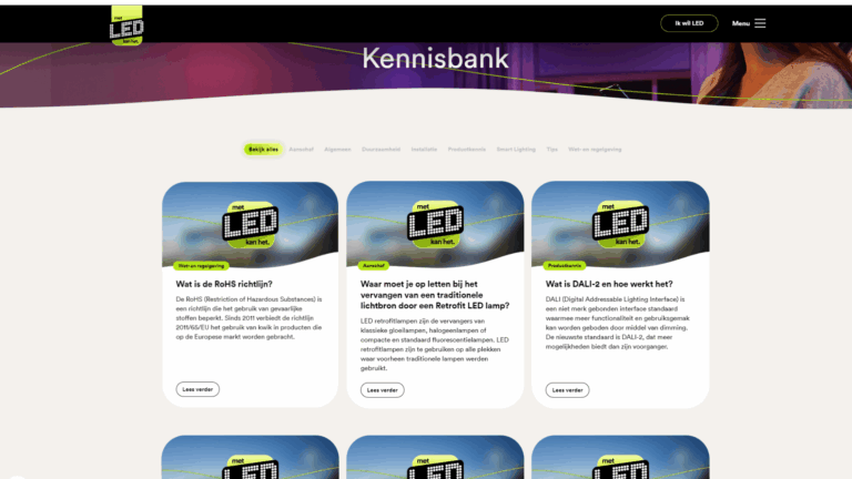 Raadpleeg: de Kennisbank over LED