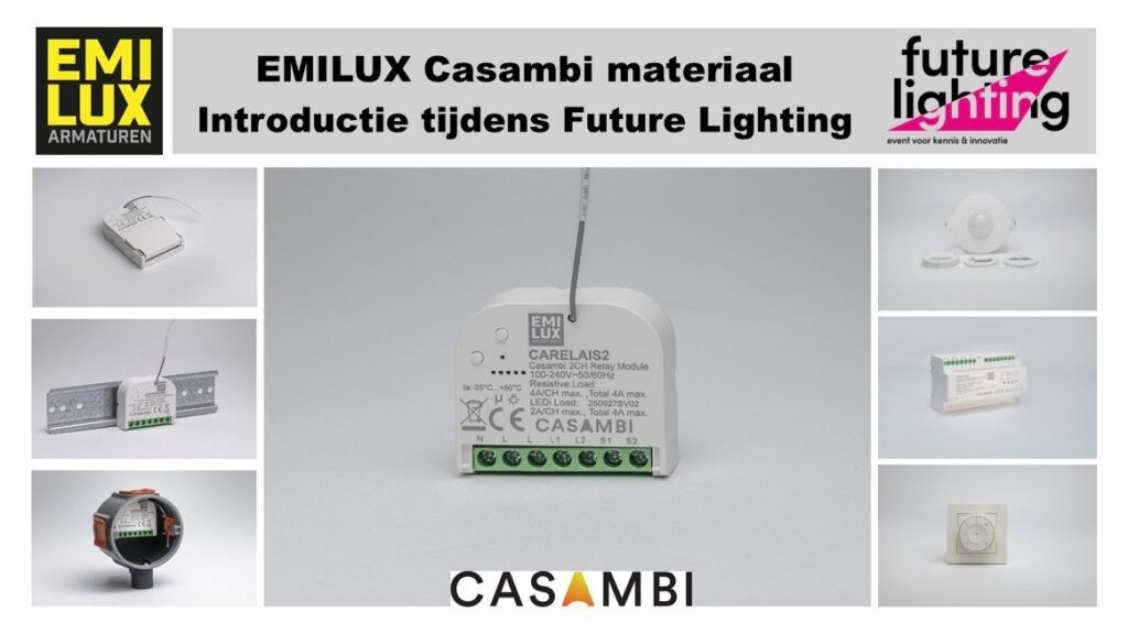 Emilux introduceert een compleet assortiment Casambi-compatibele producten