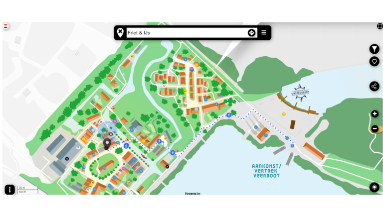 Routeplanning op eigen park