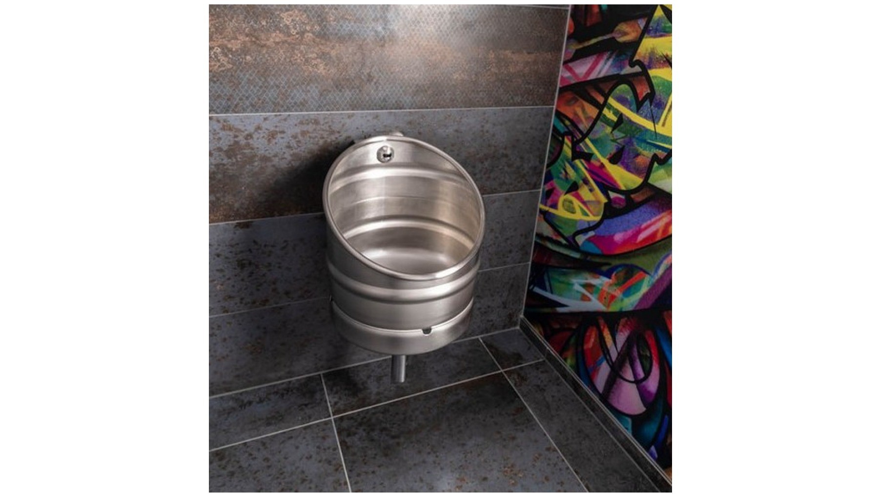 RVS urinoir met infrarood bediening