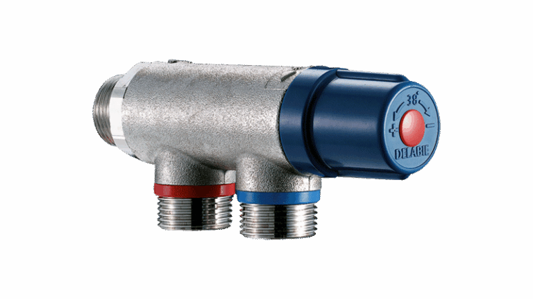 thermostatische mengautomaat voor douches of wastafelkranen