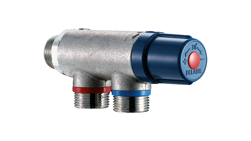 thermostatische mengautomaat voor douches of wastafelkranen