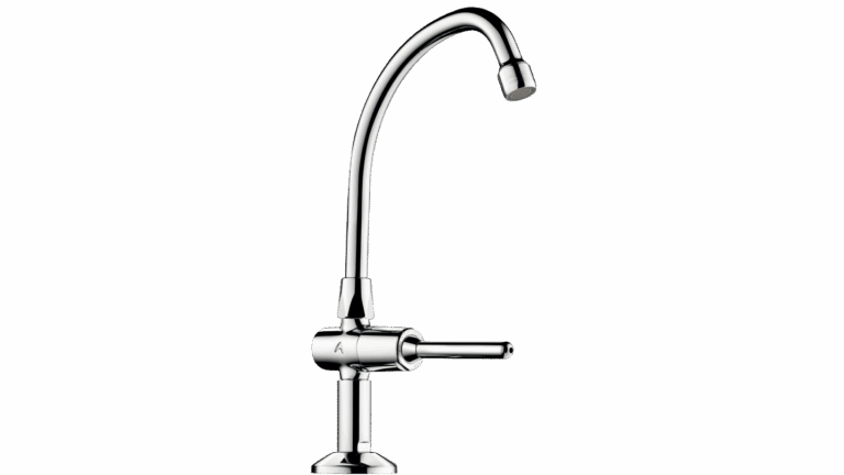 zelfsluitende afwaskraan voorgemengd warmwater.