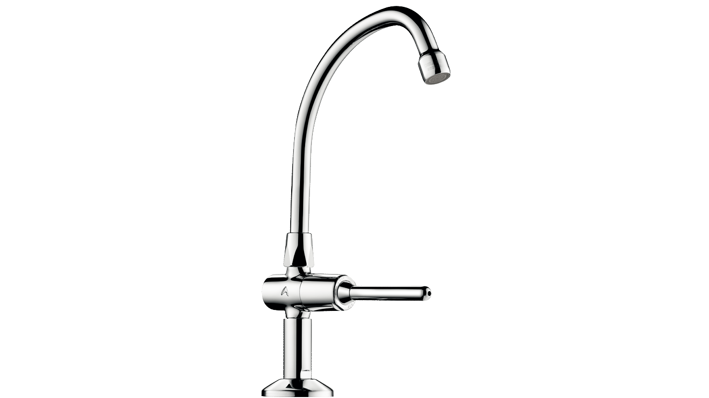 zelfsluitende afwaskraan voorgemengd warmwater.